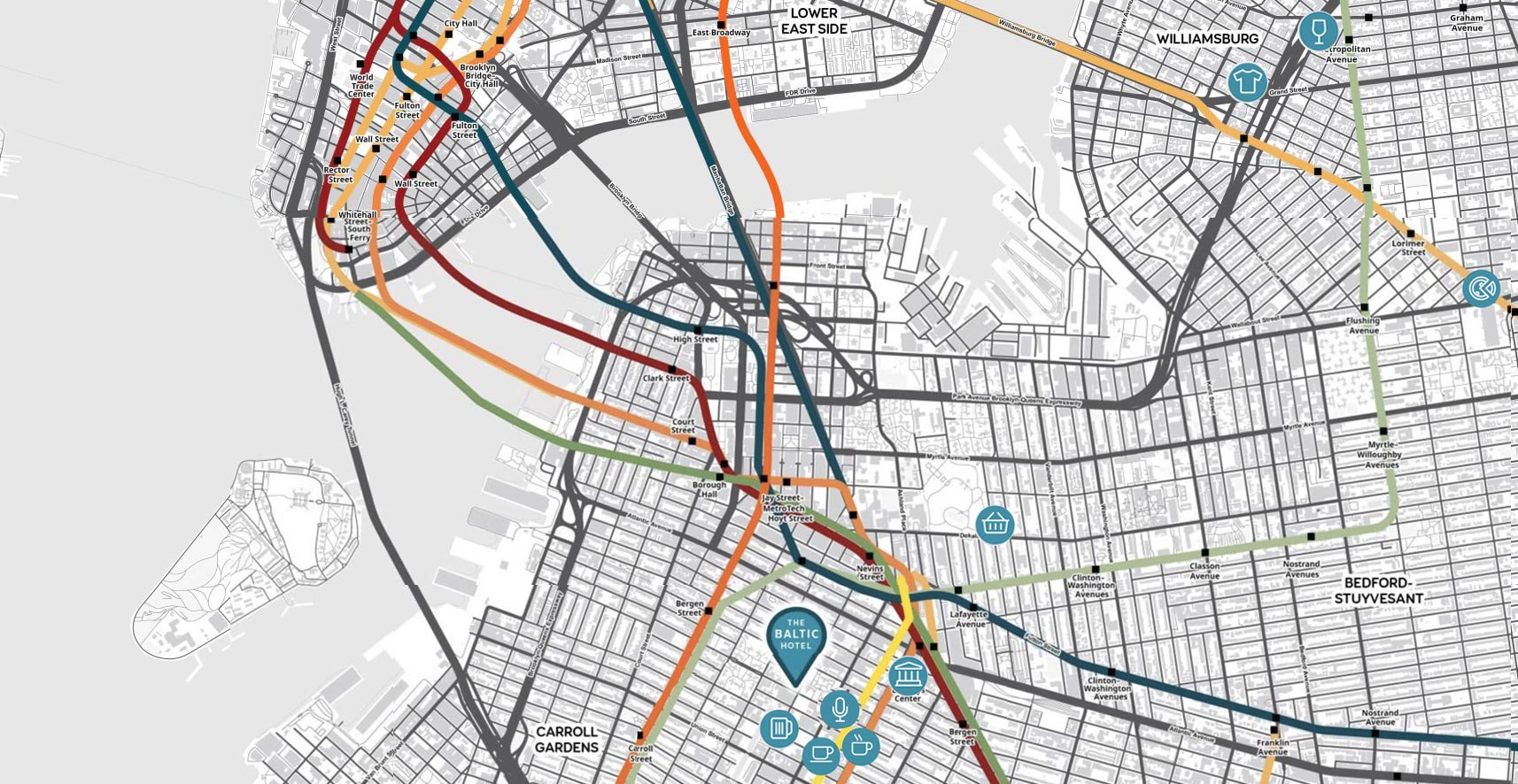 map of brooklyn train routes